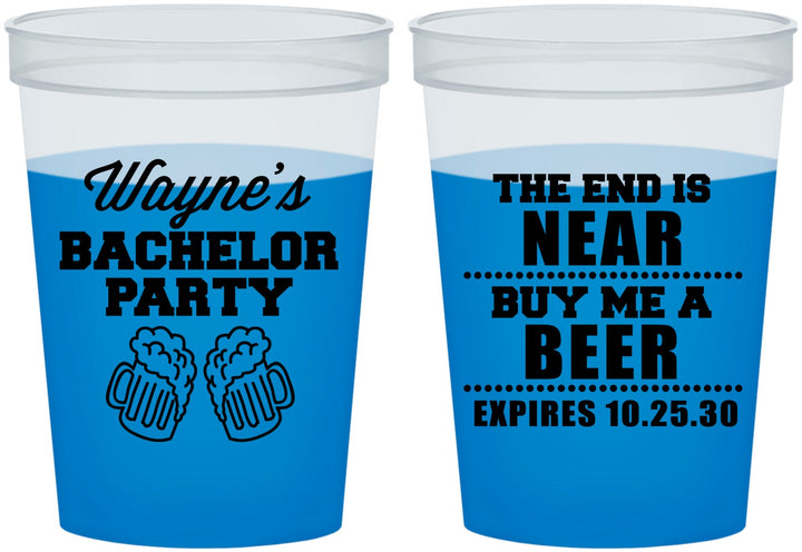 Custom Bachelor Party 16 oz Color Changing Cups - Beer | 40014