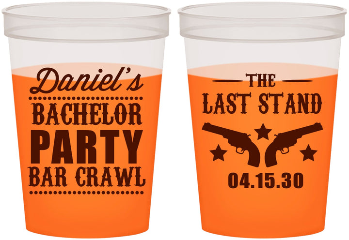 Custom Bachelor Party 16 oz Color Changing Cups - The Last Stand | 40016