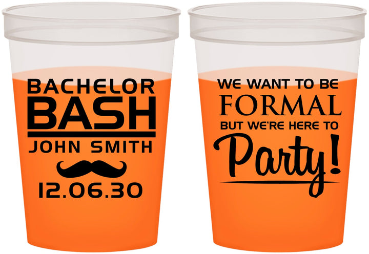 Custom Bachelor Party 16 oz Color Changing Cups - Formal | 40030