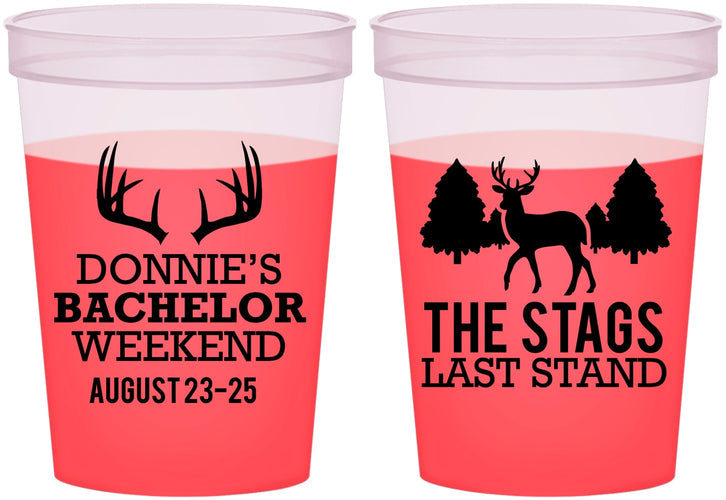 Custom Bachelor Party 16 oz Color Changing Cups - Stags Last Stand | 40033