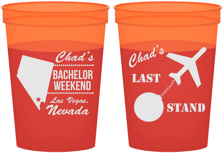Custom Bachelor Party 16 oz Color Changing Cups - Last Stand | 40034