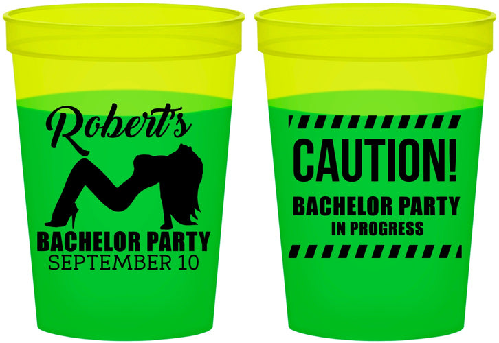 Custom Bachelor Party 16 oz Color Changing Cups - Strip Club | 40037