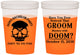 Custom Bachelor Party 16 oz Color Changing Cups - Groom Doom Skull | 40041