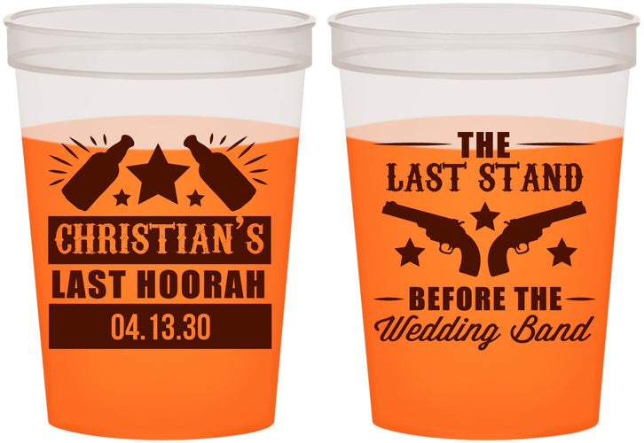 Custom Bachelor Party 16 oz Color Changing Cups - Last Stand | 40046