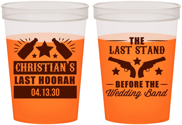 Custom Bachelor Party 16 oz Color Changing Cups - Last Stand | 40046