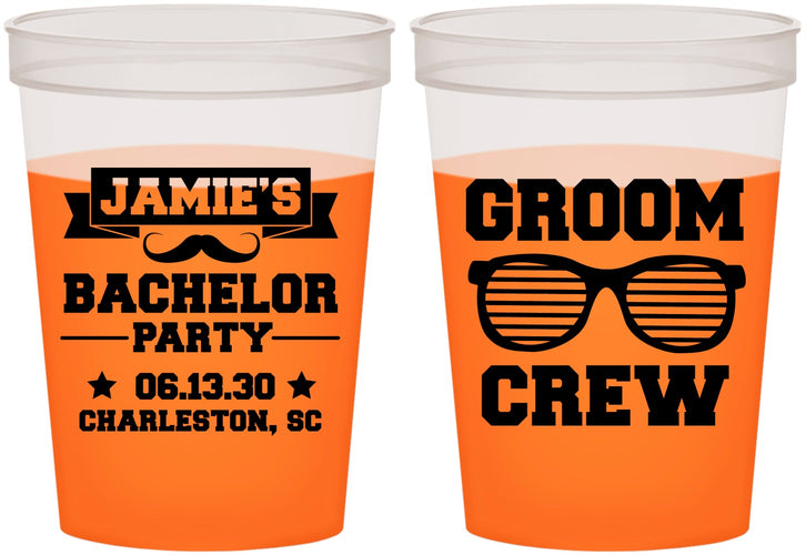 Custom Bachelor Party 16 oz Color Changing Cups - Groom Crew | 40047