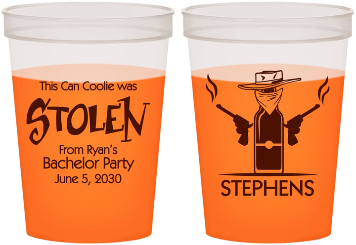 Custom Bachelor Party 16 oz Color Changing Cups - Stolen | 40049