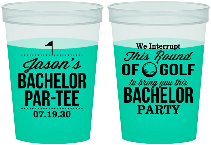 Custom Bachelor Party 16 oz Color Changing Cups - Golf | 40052