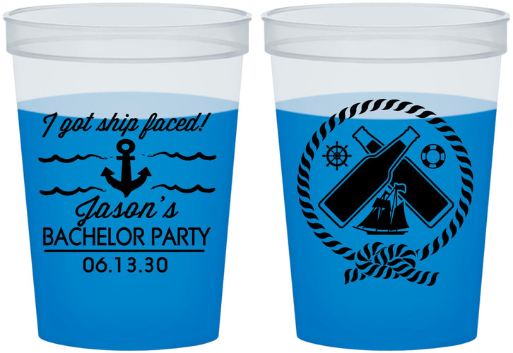 Custom Bachelor Party 16 oz Color Changing Cups - Anchor | 40054