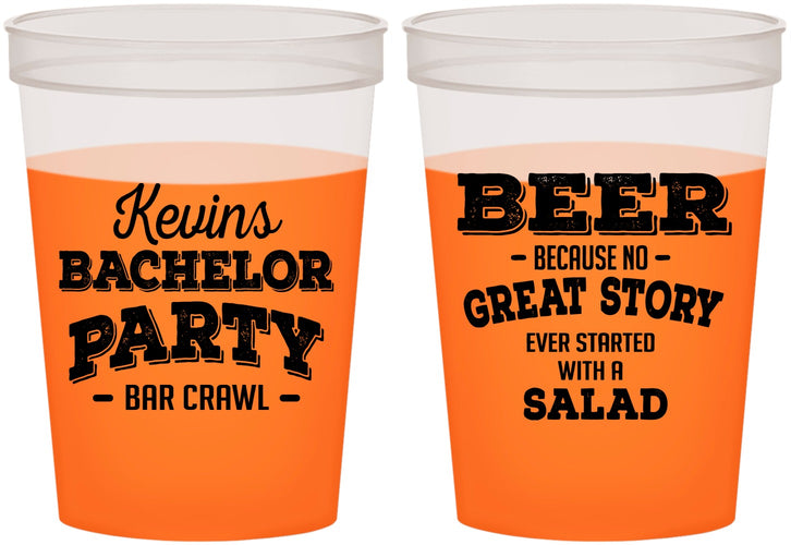 Custom Bachelor Party 16 oz Color Changing Cups - Great Story | 40057