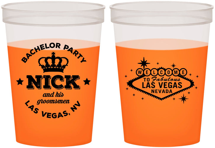 Custom Bachelor Party 16 oz Color Changing Cups - Last Vegas | 40059