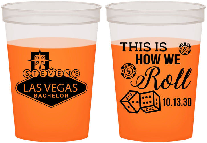 Custom Bachelor Party 16 oz Color Changing Cups - Last Vegas | 40061