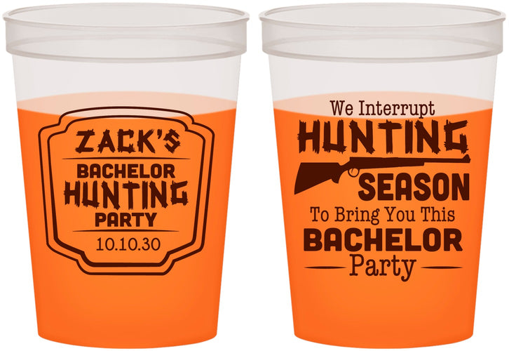 Custom Bachelor Party 16 oz Color Changing Cups - Hunting Season | 40063