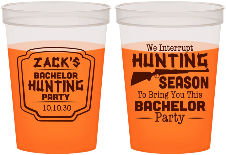 Custom Bachelor Party 16 oz Color Changing Cups - Hunting Season | 40063