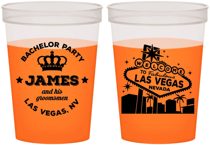 Custom Bachelor Party 16 oz Color Changing Cups - Las Vegas | 40069