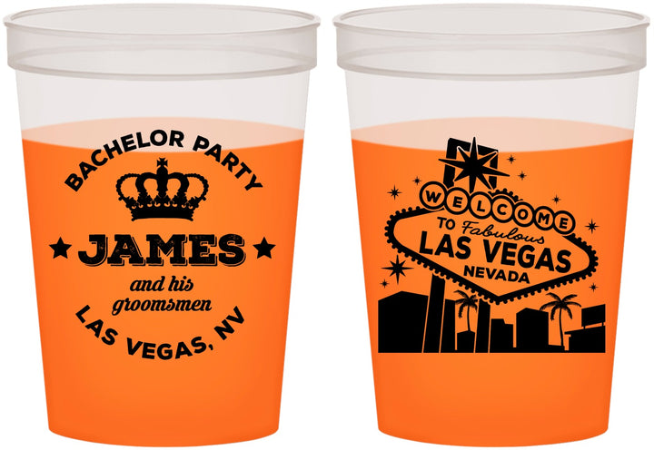 Custom Bachelor Party 16 oz Color Changing Cups - Las Vegas | 40069