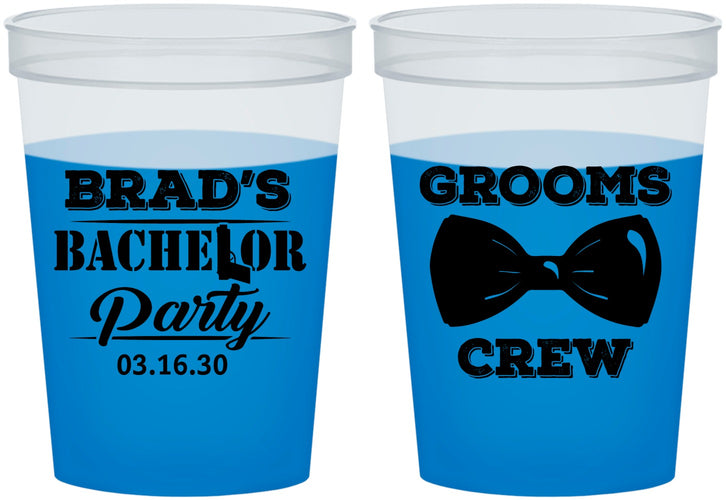 Custom Bachelor Party 16 oz Color Changing Cups - Grooms Crew | 40070