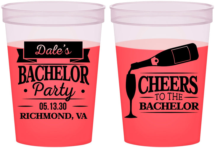 Custom Bachelor Party 16 oz Color Changing Cups - Cheers | 40072