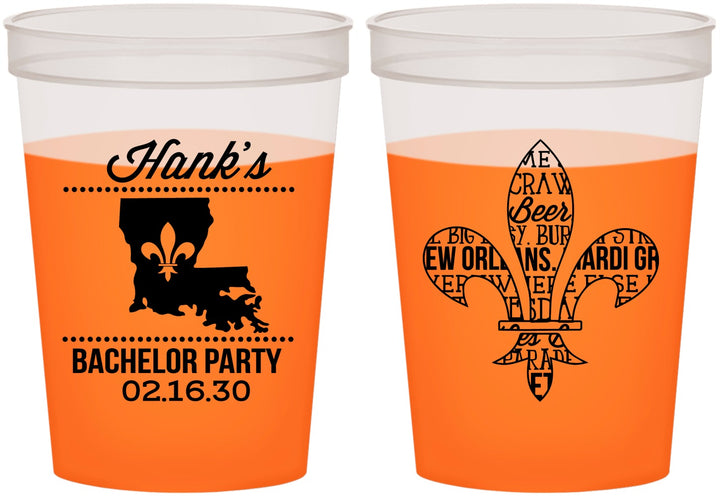 Custom Bachelor Party 16 oz Color Changing Cups - New Orleans | 40074