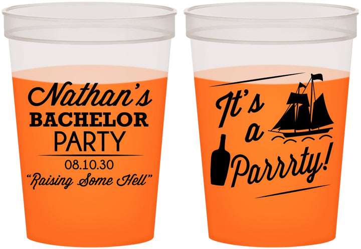 Custom Bachelor Party 16 oz Color Changing Cups - Boat | 40076