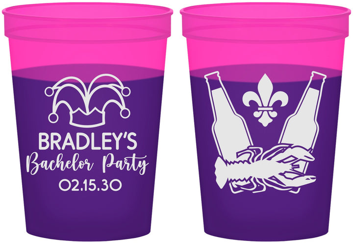 Custom Bachelor Party 16 oz Color Changing Cups - New Orleans | 40077