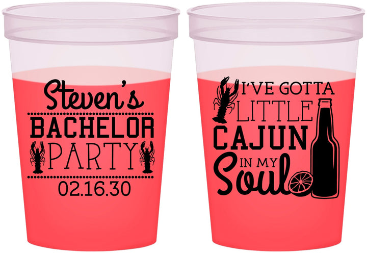Custom Bachelor Party 16 oz Color Changing Cups - Cajun In My Soul | 40078