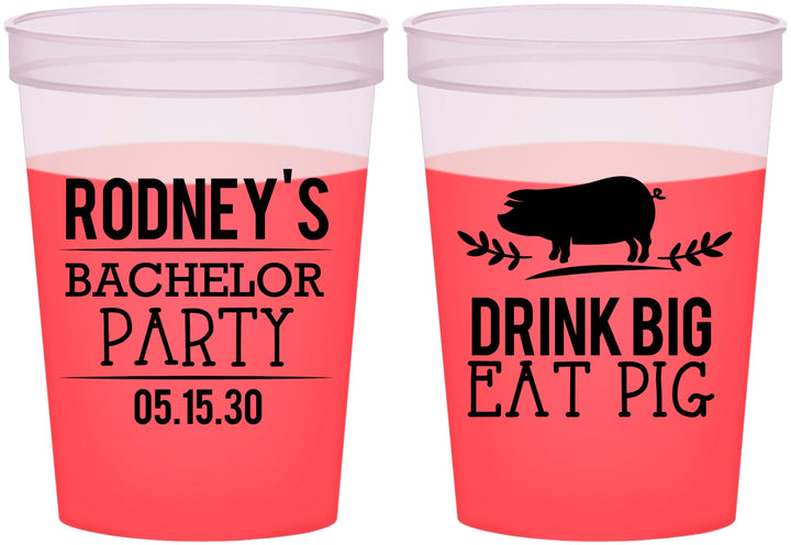 Custom Bachelor Party 16 oz Color Changing Cups - Bbq | 40088