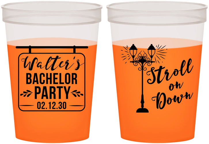Custom Bachelor Party 16 oz Color Changing Cups - Mardi Gras | 40092