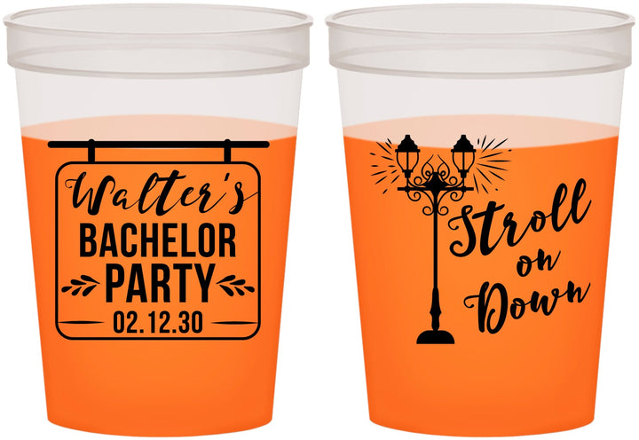 Custom Bachelor Party 16 oz Color Changing Cups - Mardi Gras | 40092