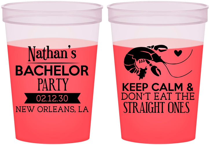 Custom Bachelor Party 16 oz Color Changing Cups - Crawfish Boil | 40094