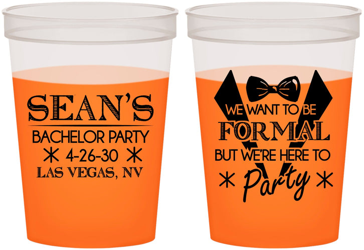 Custom Bachelor Party 16 oz Color Changing Cups - Forma | 40098