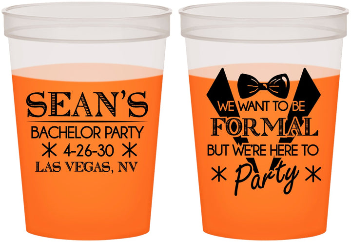 Custom Bachelor Party 16 oz Color Changing Cups - Forma | 40098