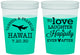 Custom Wedding 16 oz Color Changing Cups - Love Laughter Happily | 404