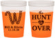 Custom Wedding 16 oz Color Changing Cups - Monogram Hunt Is Over | 406
