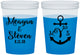 Custom Wedding 16 oz Color Changing Cups - Monogram Nautical | 414