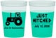 Custom Wedding 16 oz Color Changing Cups - Just Hitched Tractor | 429