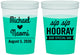 Custom Wedding 16 oz Color Changing Cups - Sip Sip Hooray | 437