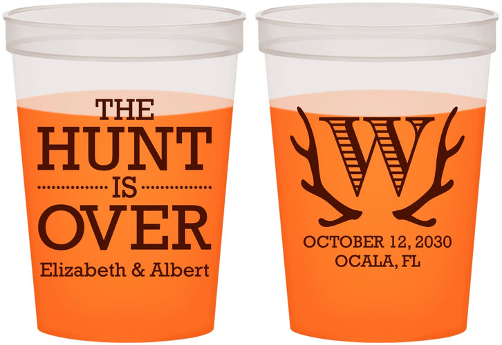 Custom Wedding 16 oz Color Changing Cups - Monogram | 442