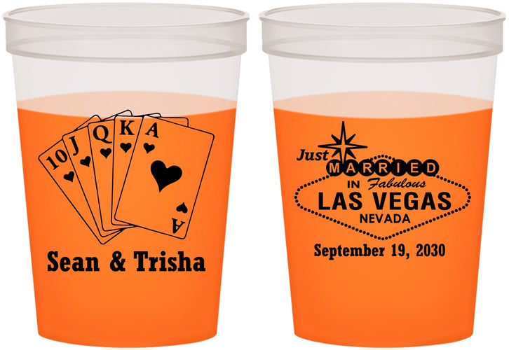 Custom Wedding 16 oz Color Changing Cups - Las Vegas | 453