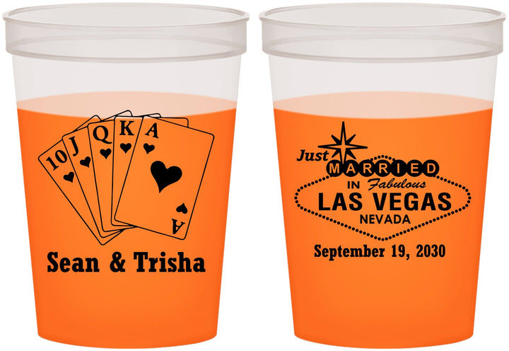 Custom Wedding 16 oz Color Changing Cups - Las Vegas | 453