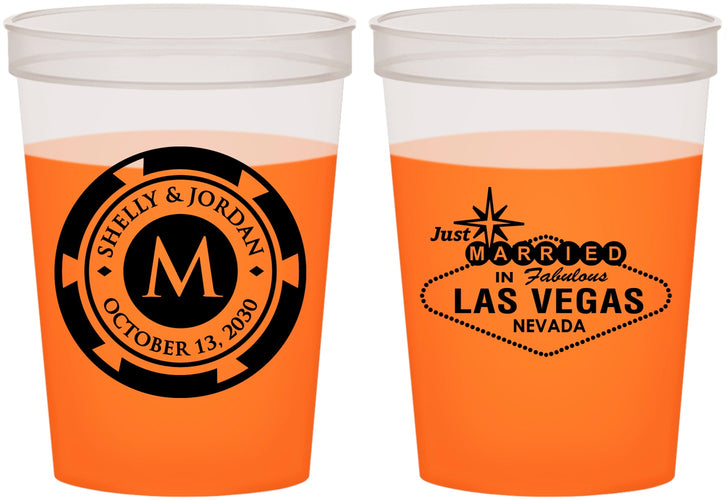 Custom Wedding 16 oz Color Changing Cups - Las Vegas | 454