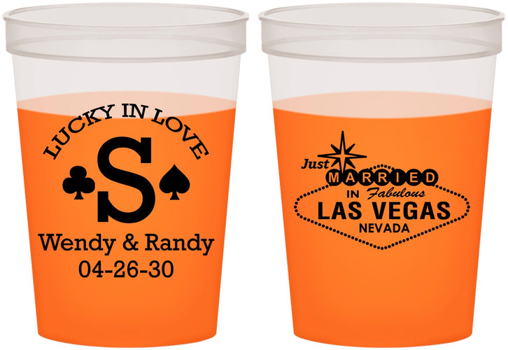 Custom Wedding 16 oz Color Changing Cups - Las Vegas | 456