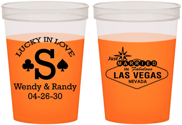 Custom Wedding 16 oz Color Changing Cups - Las Vegas | 456