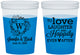 Custom Wedding 16 oz Color Changing Cups - Love Laughter Happily | 461