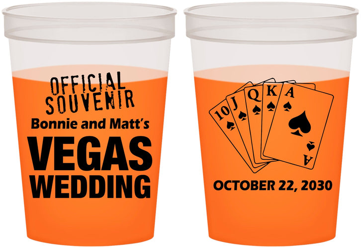 Custom Wedding 16 oz Color Changing Cups - Las Vegas | 465