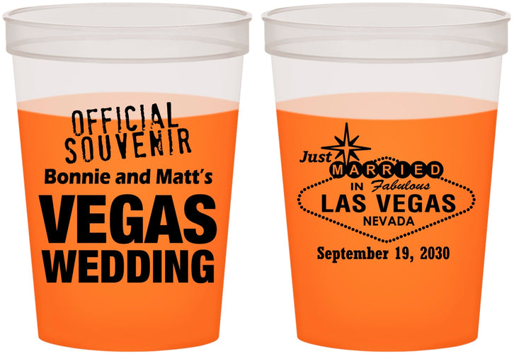 Custom Wedding 16 oz Color Changing Cups - Las Vegas | 466