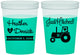 Custom Wedding 16 oz Color Changing Cups - Just Hitched Tractor | 482