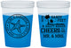 Custom Wedding 16 oz Color Changing Cups - Sandy Feet Salty Kisses | 488