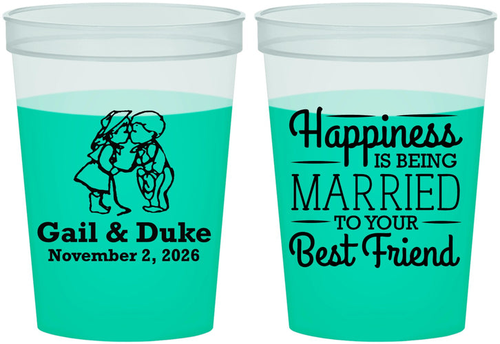 Custom Wedding 16 oz Color Changing Cups - Best Friend | 499