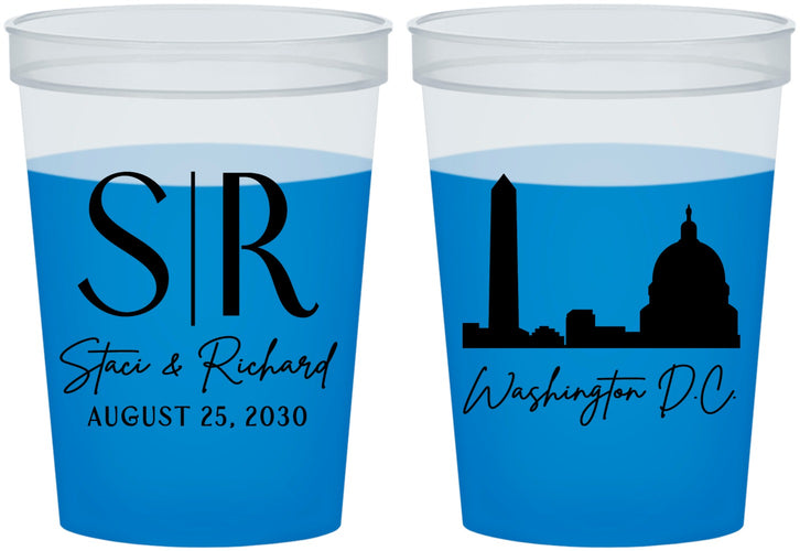 Custom Wedding 16 oz Color Changing Cups - Washington Dc | 500